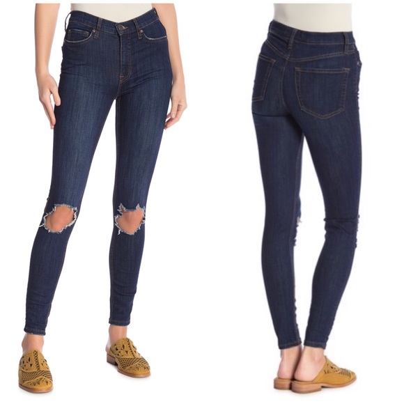 Free People Busted Knee Skinny Jeans - Picture 3 of 8
